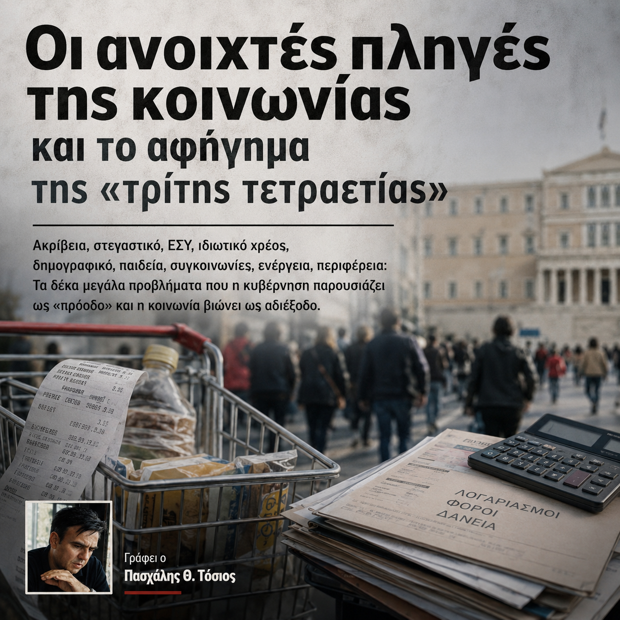 Οι ανοιχτές πληγές της κοινωνίας και το αφήγημα της «τρίτης τετραετίας»