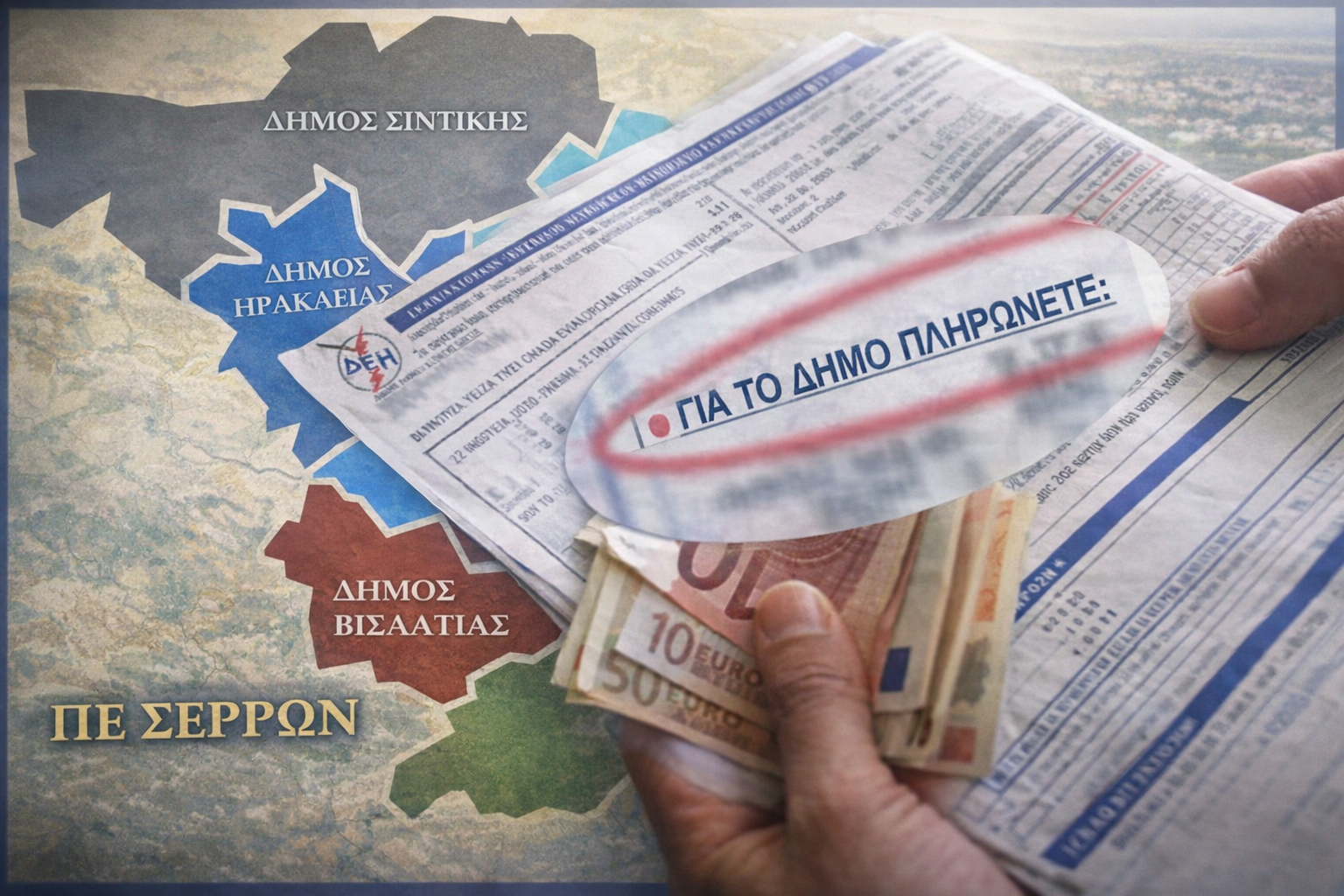 Όταν τα δημοτικά τέλη ξεπερνούν τον ΕΝΦΙΑ : Πέντε δήμοι του Νομού Σερρών στη λίστα των υψηλών επιβαρύνσεων